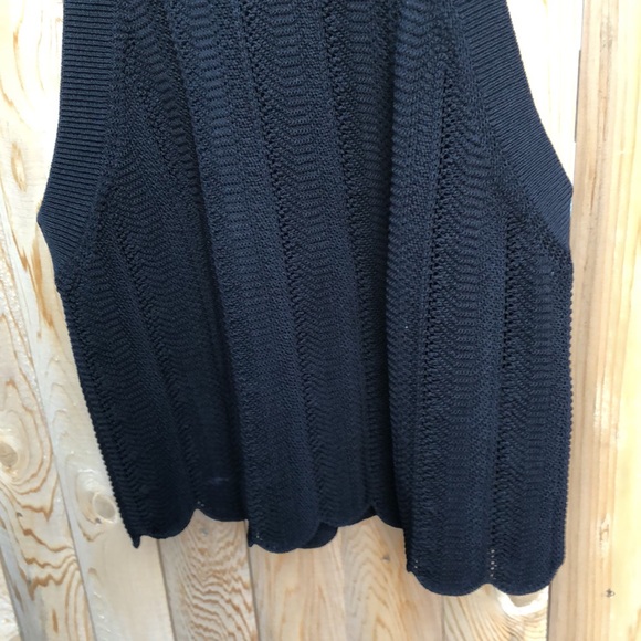 Wilfred knit black scallop edge tank top size S - Picture 3 of 5